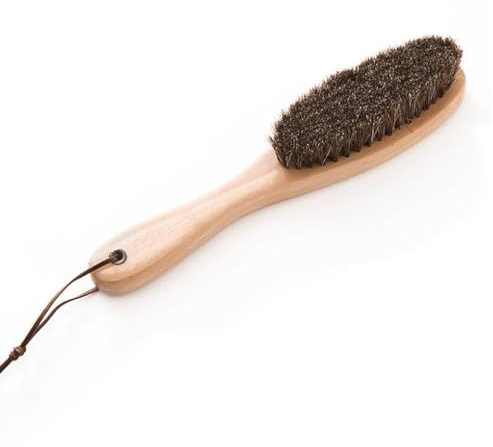 mophrati Cepillo para ropa de crin de caballo, mango Para madera portátil, reemplazo chaqueta salón para el hogar, muebles, cepillos para el cabello, herramienta limpieza, Color natural