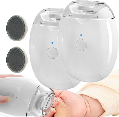 2026 Ponceuse à Ongles Auto - 3 Vitesses Réglables, Silencieuse, LED Integrée pour Soin Précise, Coupe-ongles électrique, Lime à ongles Rechargeable USB, Pour Bébés, Adultes, Personnes Âgées (2 PCS)