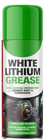 White Lithium Grease Spray 400ml – Heavy Duty Multi-Purpose Lubricant for Hinges, Bearings, Chains, Locks & Garage Doors | Long-Lasting Anti-Corrosion Protection