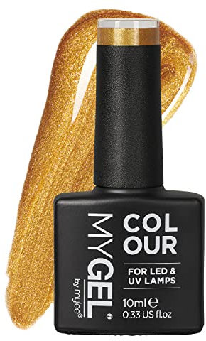 Mylee Gel Nail Polish 10ml [Goldy locks] UV/LED Soak-Off Nail Art Manicure Pedicure for Professional, Salon & Home Use [Shimmer Range] - Long Lasting & Easy to Apply