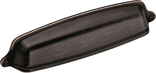 Amerock | Cabinet Cup Pull | Oil Rubbed Bronze | 5-1/16 inch (128 mm) Center-to-Center | Stature | 1 Pack | Drawer Pull | Drawer Handle | Cabinet Hardware
