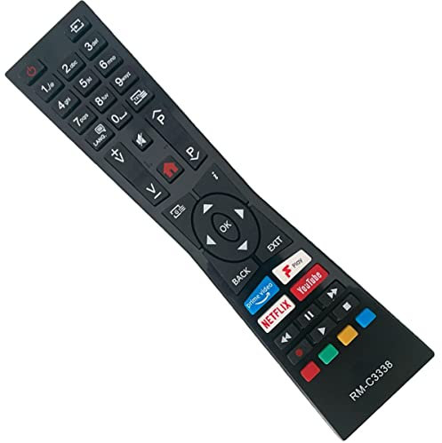 EAESE Replacement RM-C3338 RC43101P Remote Control for JVC 2018 2019 Smart 4K UHD LED LCD TVs with Fplay YouTube Netflix Buttons Universal Bush TV Remote RC43101P LT-24C680 LT-24C685
