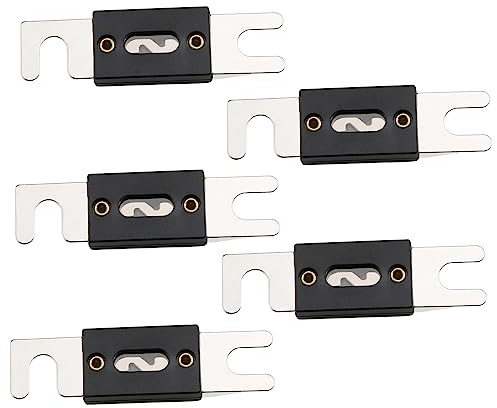 SIGANDG Fusibles ANL niquelados de 120 amperios para sistema de audio y video del automóvil (5 pcs)