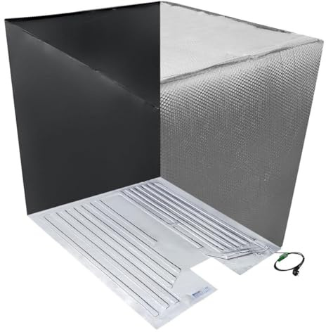 REKUBIK IBC Hitze- & Frostschutz +Set Heizmatte + Thermohaube + UV Schutz Folie Temperatur 60°C, Größe 1000l IBC (120x100x116cm)