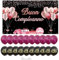®️ IM | Striscione Buon Compleanno 110x180 cm+ 20 Palloncini con scritta Buon Compleanno in Italiano da Appendere (NERO-ROSA)