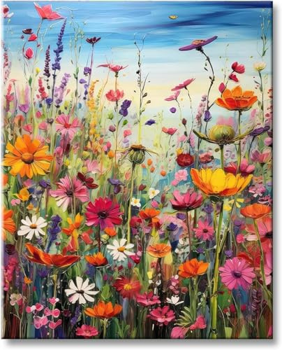 Gutluz diamond painting vuxna blommor diamond painting blommor (40 x 50 cm)