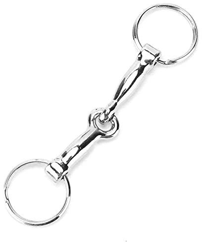 Saluaqui Ring-Trensengebiss, Trensengebiss-Schlüsselanhänger, Zinklegierung, Pelham-Schlüsselanhänger, Einzelstecker, Pferdegebiss-Schlüsselanhänger, Pferde-Schlüsselanhänger,