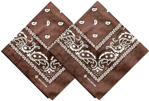 ZENO 100 % bomull och naturliga fibrer bandana scarf - mjuk, hållbar, maskintvättbar – unisex för män och kvinnor