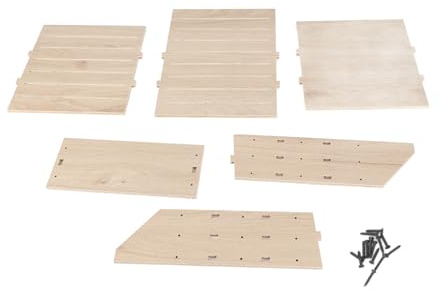 Vistreck Maison de Chauve-Souris en Bois Résistante aux Intempéries Fabriquée à la Main - Boîte à Chauves-Souris Extérieure pour Se Percher dans Le Jardin (Couleur du Bois)