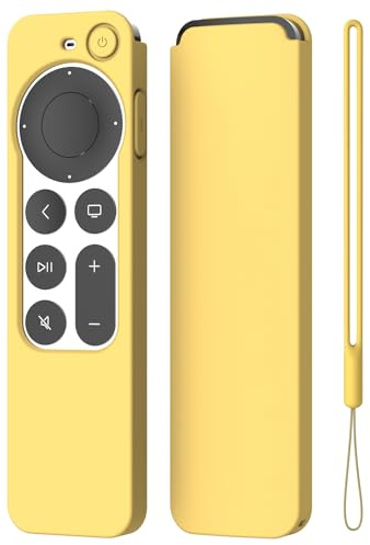 K TOMOTO Kompatibel mit Apple TV 4K Siri Remote Case 2021, Gelb