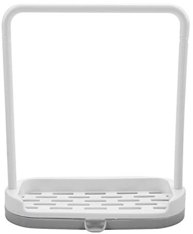 Estante de Almacenamiento de Toallas Desmontable, Paño de Cocina Estante de Secado de Esponja Cocina Plástico Secado Rápido Soporte de Trapo de Varilla Absorbente de Agua,(6.69 * 2.75 * 7.79in-Gris)