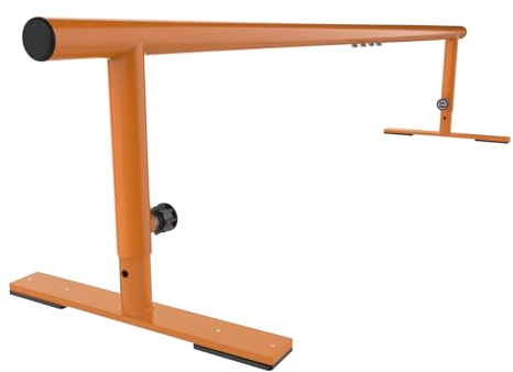 MR Skate Rail Skateboard Rampe Grind Rail Professionelle Skatepark Grind Rail Verstellbare Höhe Schleifschiene für Skateboard Schiene Tricks Übung, Runde Stange Skate Grind Rail 180,3 cm für Anfänger