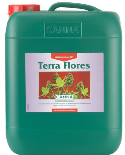 GROWMANIA Canna Terra Flores 5 Litros | Fertilizante Bio para Tierra Cultivo de Plantas | Abono con Nutrientes | Sustrato para Crecimiento Cogollos