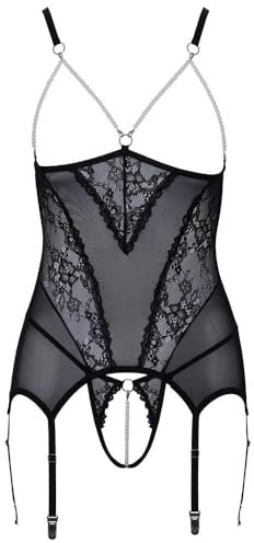 Cottelli Lingerie Strapshemd, Schwarz, XL
