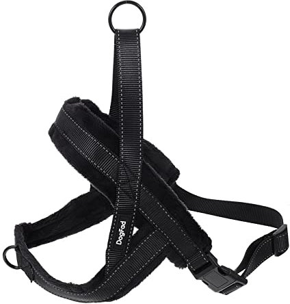 SEWOART Hundegeschirr für unterwegs Hundeleine Weste Geschirr Weste Geschirr atmungsaktives Material Schwarz XL