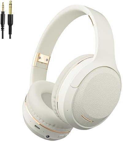 Anluomania Auriculares Inalámbricos Bluetooth Plegables, Cascos Inalámbricos Bluetooth 5.3, Auriculares Bluetooth Diadema Estéreo HiFi con Micrófono, cómodos, Estilo Diadema