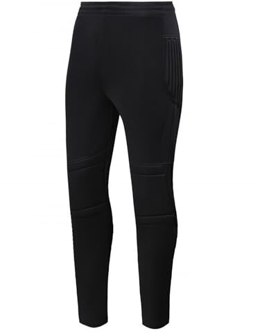 Loodgao Pantalons De Gardien De But Rembourrés pour Enfants Garçons avec Cordon Serrage Et Protections Pantalons Football Sweatpants Noir 11-12 Ans
