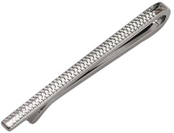 2 uds Clip de corbata de Metal for hombre, corbata de boda, broche de corbata, barra for corbatas de caballero, Pin de corbata de cristal for hombre, accesorios de joyería(Silver)