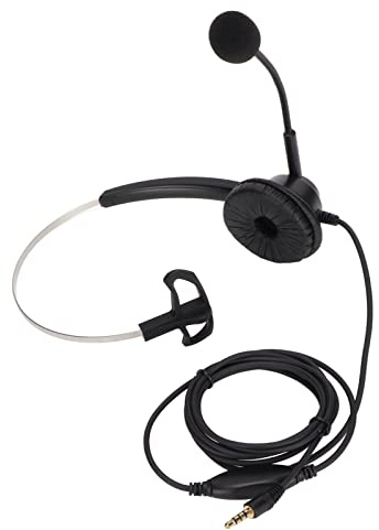 RELDAXSBH H360 - Cuffia per call center da 3,5 VA, cuffia monoauricolare con cancellazione del rumore con microfono, cuffia di comunicazione professionale per telefoni VOIP, ufficio e