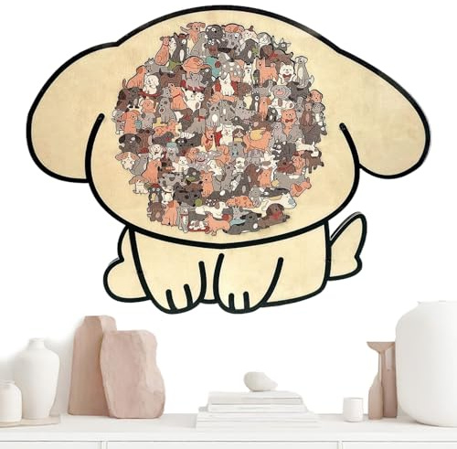 Ensemble de Puzzles d'animaux | Puzzle en Bois encadré pour Chien, Jouet Assorti coloré | Table de Jeu de Cerveau éducatif | Adulte ami âgé préscolaire décor à la Maison Maternelle Amusant