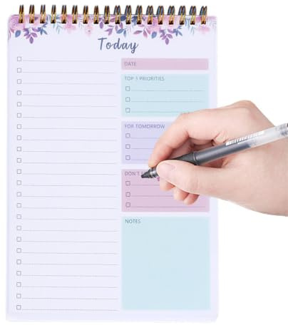 Blocco note per la pianificazione giornaliera | 52 fogli lista di controllo organizer per quaderni | Cose da , blocco note portatile, elenchi di appunti portatili, lista di controllo organizer per