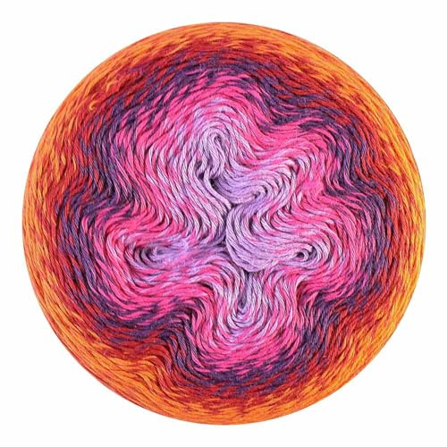 Scheepjes 1698-764 Whirl Yllgarn, 1000 Meter Längd, Röd Sammet Soluppgång