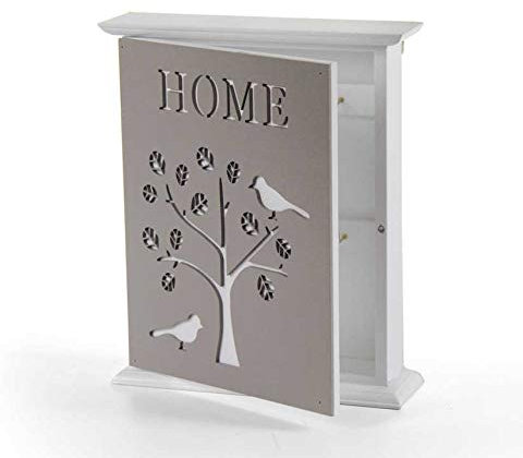 GICOS SRL Portachiavi armadietto da parete in legno decoro Home 20 x 5.8 x 24 cm Multicolore