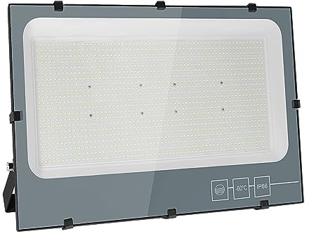 Royana 600W LED Strahler Außen, 60000LM Scheiwerfer Superhell Strahler Innen, 6000K LED Fluter Kaltweiß Aussenstrahler IP65 Wasserdicht Flutlicht Aussenlampe Beleuchtung für Sportplatz