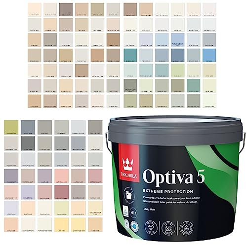 TIKKURILA väggfärg takfärg köksfärg husfärg färg färg Optiva matt 5 färger ljus att välja mellan 2,7 l