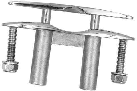ZONADAH 5 Inch Boat Lift Cleat 316 Stainless Steel Pop Up Flush Mount Marine, Heavy Duty Pull Up Cleat for Yacht Boat Dock Deck Hardware