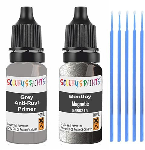 SCOOBYS PAINTS BACK IN THE MIX Touch Up Paint For Bentley Magnetic 9560214 Scratch Stone Chip Repair With Grey Primer