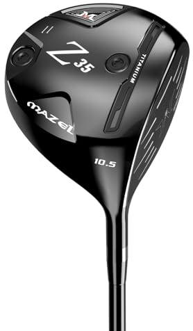 MAZEL Titanium Golf Driver for Men 460CC Right Handed, Premium Cup Face Design Maxize Ball Distance (Black 2.0, 10.5 R)