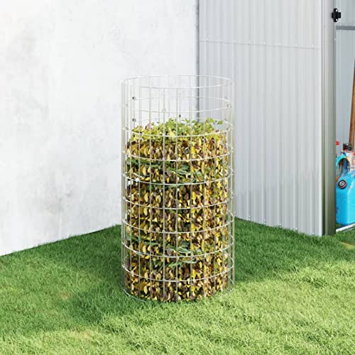 Gecheer Garden Composter Ø19.7x39.4 Galvanized Steel SE100136