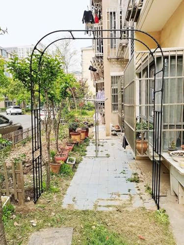 Arche de jardin en métal robuste avec treillage pour pergola, tonnelle, idéale pour plantes grimpantes, roses et vignes, 1,2 m de large