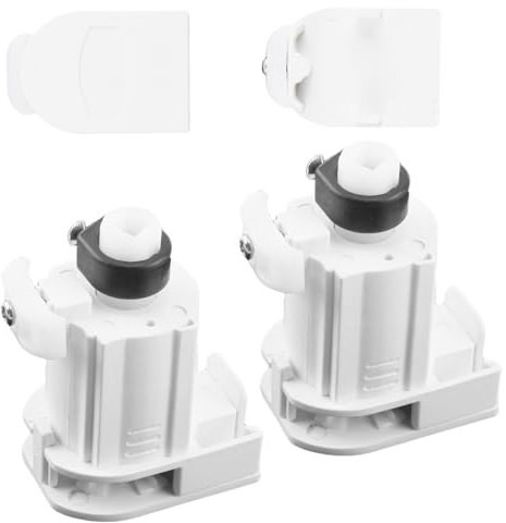 CVMGO 2 Pcs 3-1 Geared Roman Blind Sidewinder Chain Mechanism, White Pulley End Control Unit Replacement Part for Hillarys Other Roman Blinds Track Heavy Duty Spare Parts Repair Accessories
