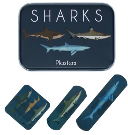 Children's plasters in a tin (30 pcs) - Sharks