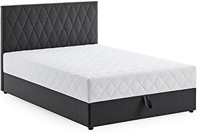 Atlantic Home Collection Stauraumbett Benita, mit Taschenfederkern 140 x 200 cm Anthrazit
