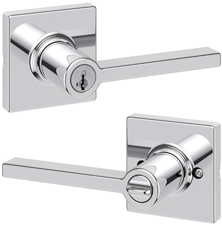 Kwikset 94050-672 Casey Entry Lever, Polished Chrome