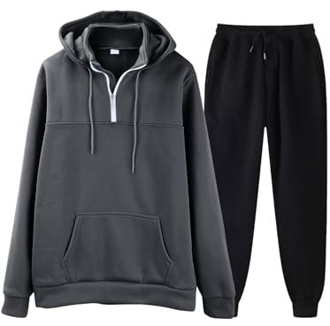 Sportanzug für Herren, Orange, 2025, Geschenk, Herbst und Winter, einfarbig, Reißverschluss, Ausschnitt, Kapuzenpullover, Sweatshirt, lässige Sweathose, Sportbekleidung, schwarzer Trainingsanzug für
