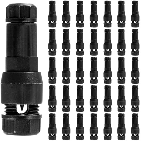 PATIKIL Connettore Filo Bassa Tensione, 100 Pcs Connettore Filo 12-20 Gauge Connettore Cavo Luci Paesaggio Connettori Impermeabili Per Luci Paesaggio, Nero