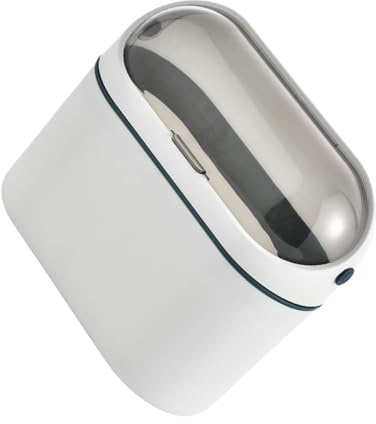 KICHOUSE Cestino per Rifiuti da Cucina Appeso Piccolo con Coperchio a Ribalta, Contenitore per Rifiuti Domestici in Plastica con Ganci Adesivi, Pattumiera da Banco Salvaspazio per Cucina