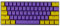 Obokidly DIY 61 Keys PBT Keycaps OEM Overview Set Thick Key Caps 61 Mechanical Keyboard For Cherry MX Mechanical Keyboard Backlit,Only Keycap (Purple-yellow)