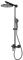Schulte DuschMaster Rain Einhebelmischer, Black Style, Duschkopf Rund und Handbrause, EP9620 68