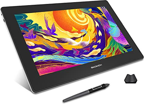 GAOMON PD1620 4K-Grafiktablett mit Display, 15,6 Zoll 4K-UHD-Stiftdisplay, 8192 Druckempfindlichkeitsstufen für Malen, Fotobearbeitung und Heimarbeit