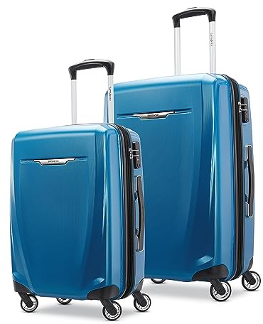 Samsonite Winfield 3 DLX Valigia rigida con rotelle girevoli, Blu/blu navy., 2PC SET (CO/MED)