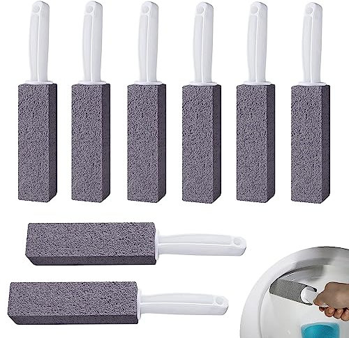 MIVIDE 8 Stück Bimsstein Reinigungsstein mit Griff, Cleaning Block WC, Bimsstein Toilettenreiniger für Toilette, Küche, Bad, WC
