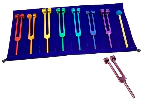 Sknrlko Juego de diapasón de chakras para la curación, la terapia de sonido y el mantenimiento de la armonía del cuerpo, la mente y el alma