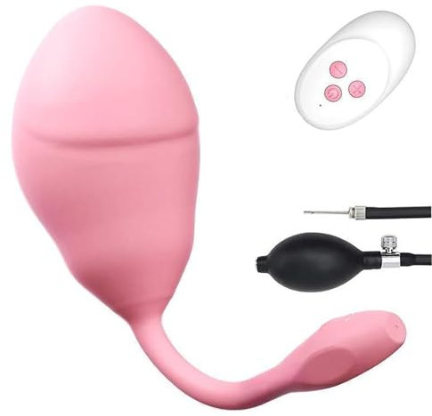 ChicLSQ Aufblasbare Analvibratoren mit Pumpe und Fernbedienung Vibrierende Ei 10 Vibrationsmodi Prostata Vibrator G Punkt Masturbator Erotik Adult Dildo Dilatator Sexspielzeug für Frauen Männer Paare