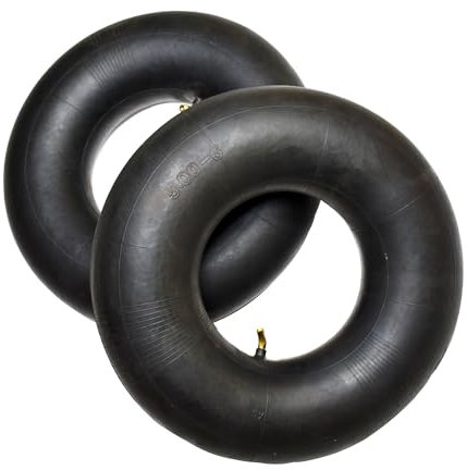 Lot de 2 chambres à air 13 x 5,00-6 avec valve coudée pour tracteur pelouse, tondeuse autoportée, brouette, tondeuse, chariot à main
