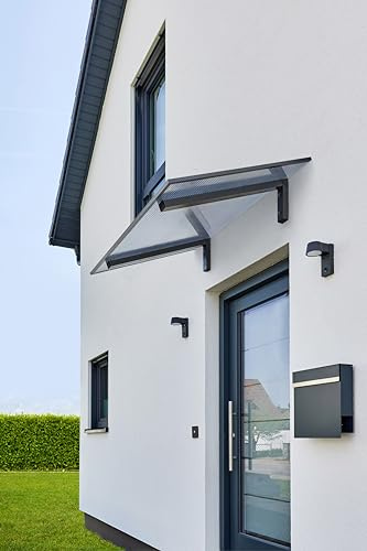 Gutta Pultvordach Haustürdach Vordachsystem PT/SE 150 x 98 x 34,5 cm Anthrazit Zebraplatte